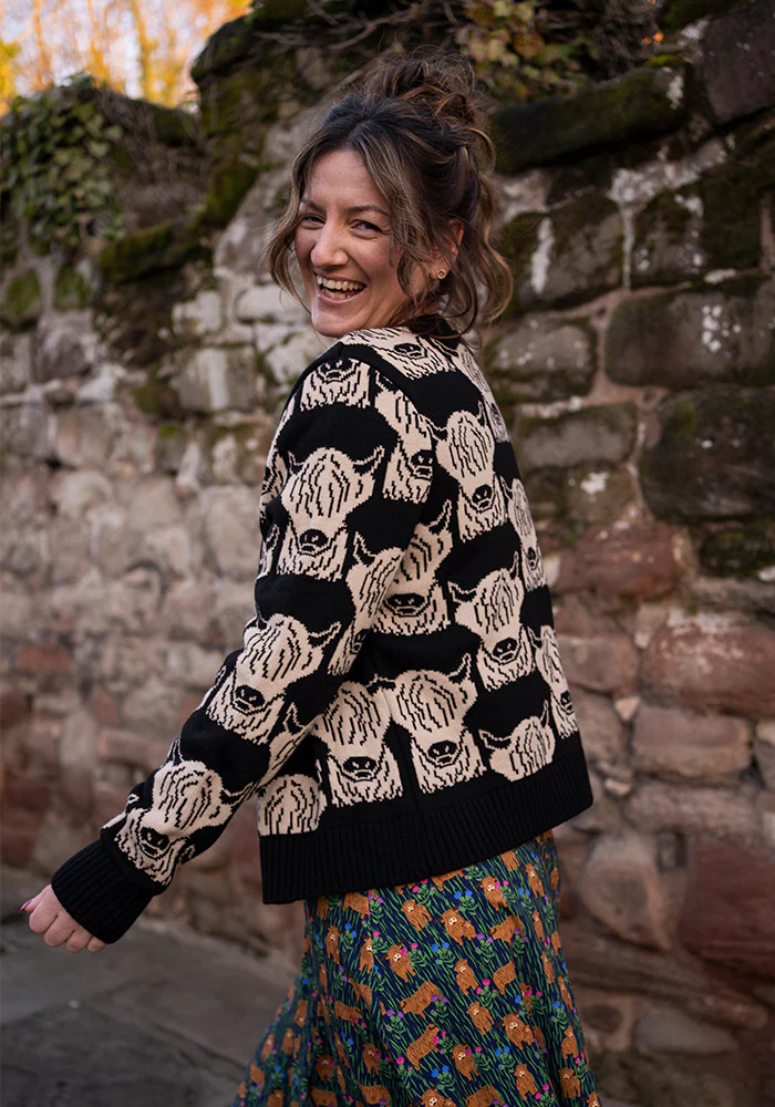 Highland Cow Knit Cardigan - Image 5