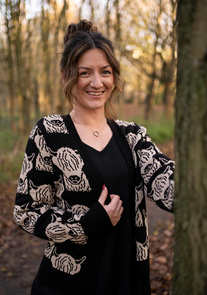 Highland Cow Knit Cardigan - Image 6