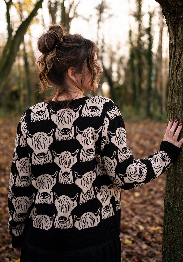 Highland Cow Knit Cardigan - Image 7