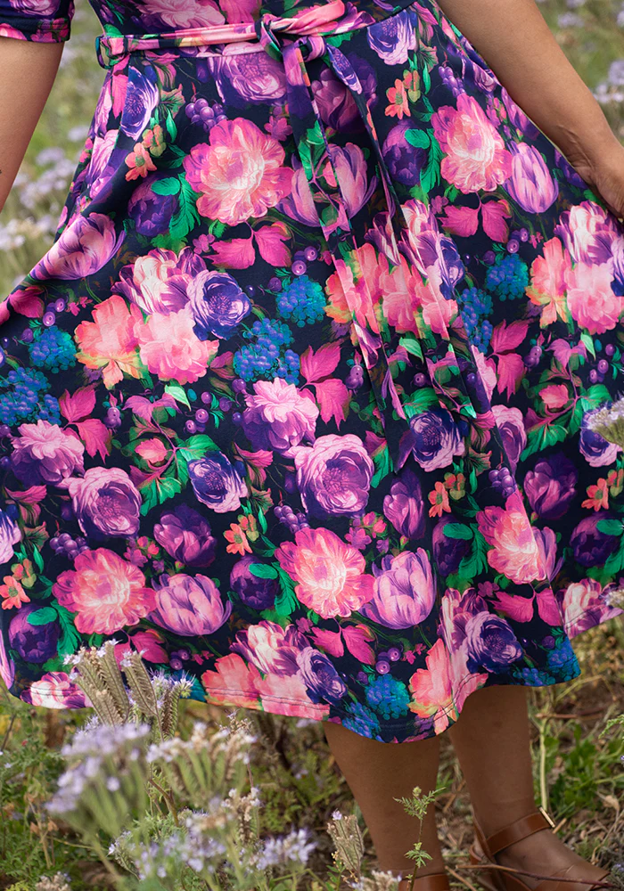 Jessamy Blurred Floral Print Cotton Swing Dress - Bold, Easy & Feel-Good Style - Image 10