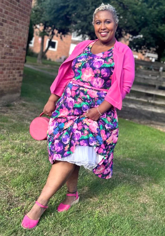 Jessamy Blurred Floral Print Cotton Swing Dress - Bold, Easy & Feel-Good Style - Image 8