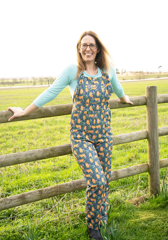 Jordan Highland Cow Print Dungaree - Image 3