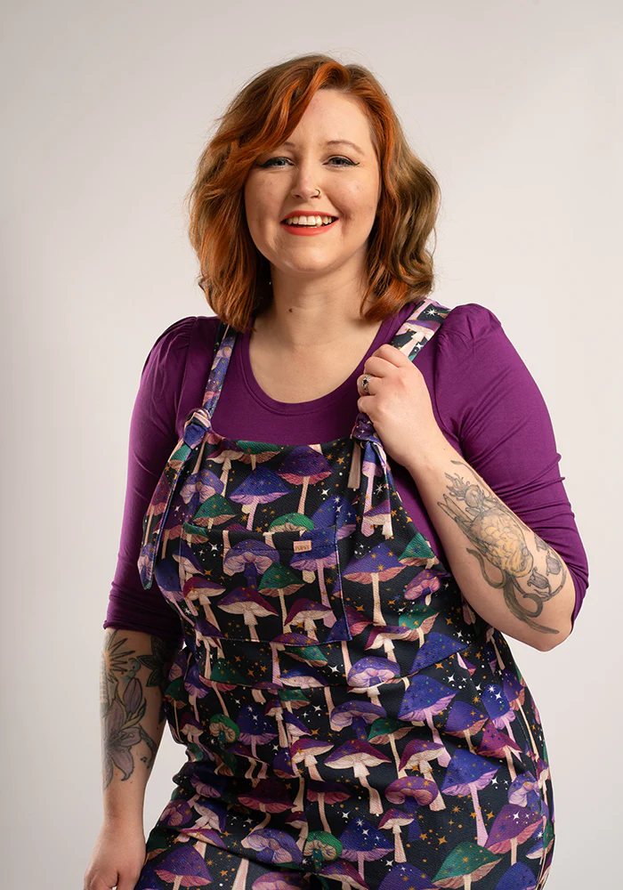 Jordan Purple Mushroom Print Dungaree - Image 6