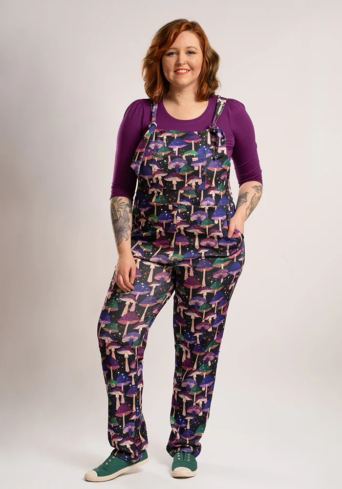 Jordan Purple Mushroom Print Dungaree - Image 8