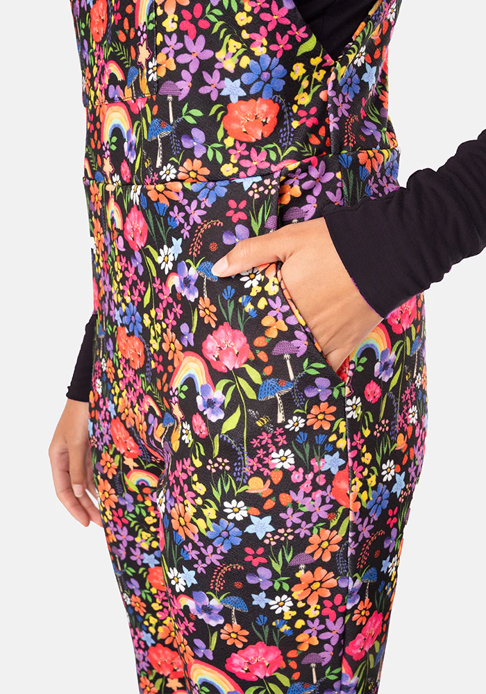 Jordan Rainbow Floral Print Dungaree - Image 3