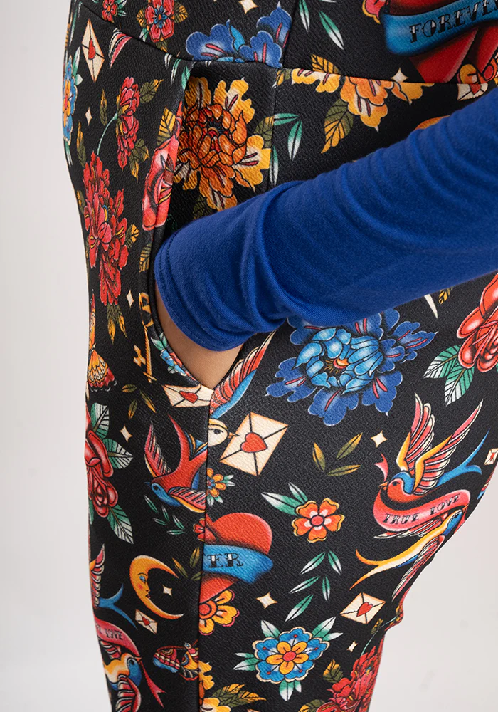 Jordan Tattoo Print Dungaree - Image 7