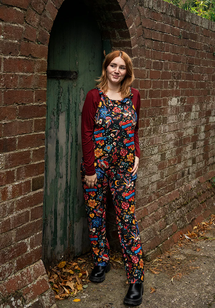 Jordan Tattoo Print Dungaree - Image 9