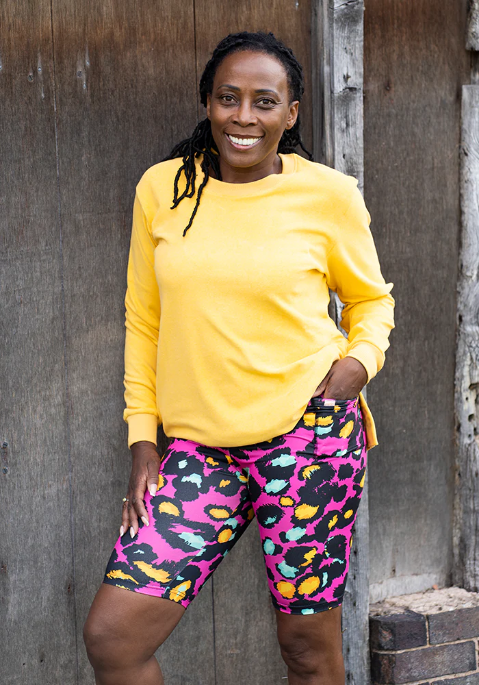 Kiva Pink Animal Print Cycling Shorts - Image 10