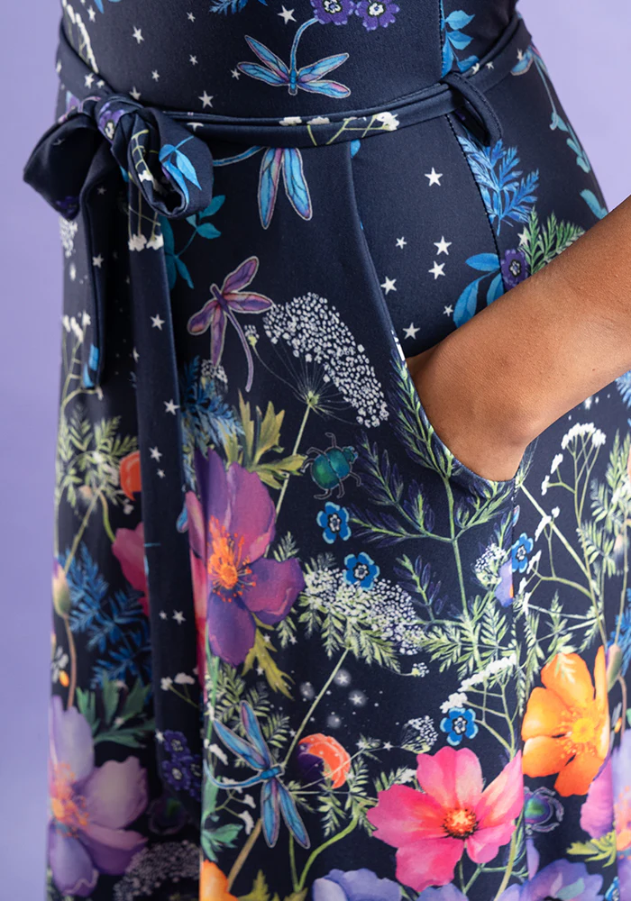 Libelle Border Floral & Dragonfly Print Midi Dress - Image 3
