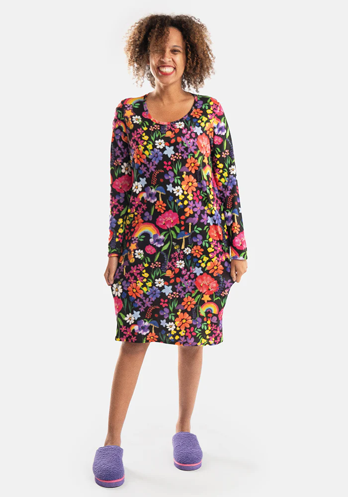 Mandy Rainbow Garden Print Nightshirt - Image 4