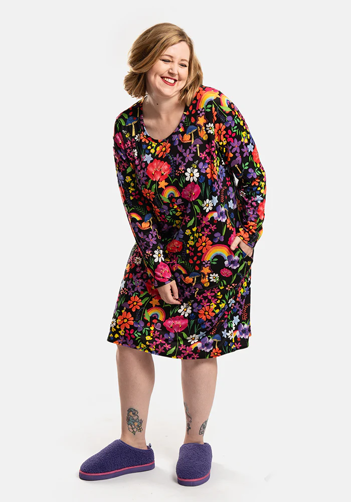 Mandy Rainbow Garden Print Nightshirt - Image 6