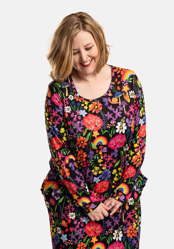 Mandy Rainbow Garden Print Nightshirt - Image 7