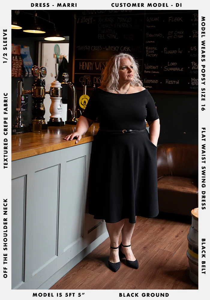 Marri Black Swing Dress - Image 3