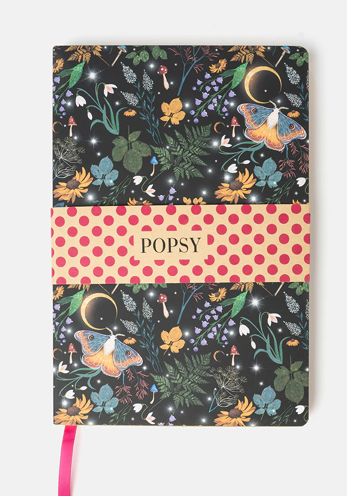 Cute Midnight Moth Print Notebook - Colourful Quirky Journal Gift - Image 5