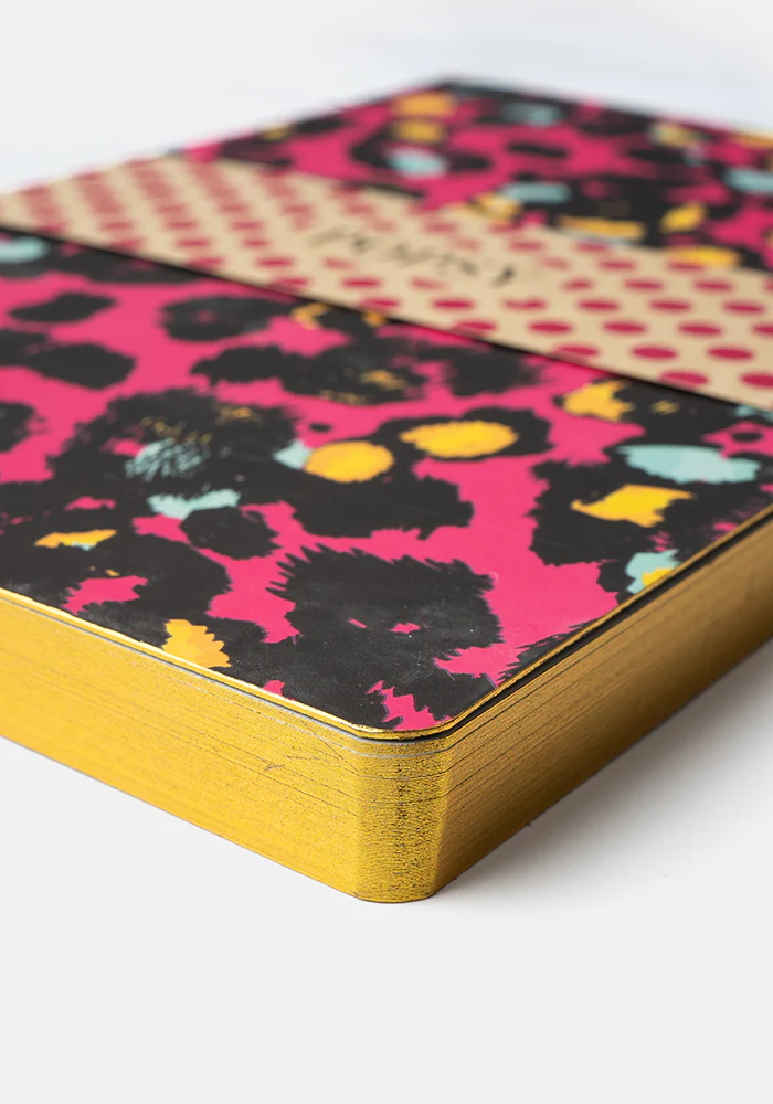 Cute Pink Animal Print Notebook - Colourful Quirky Journal Gift - Image 8