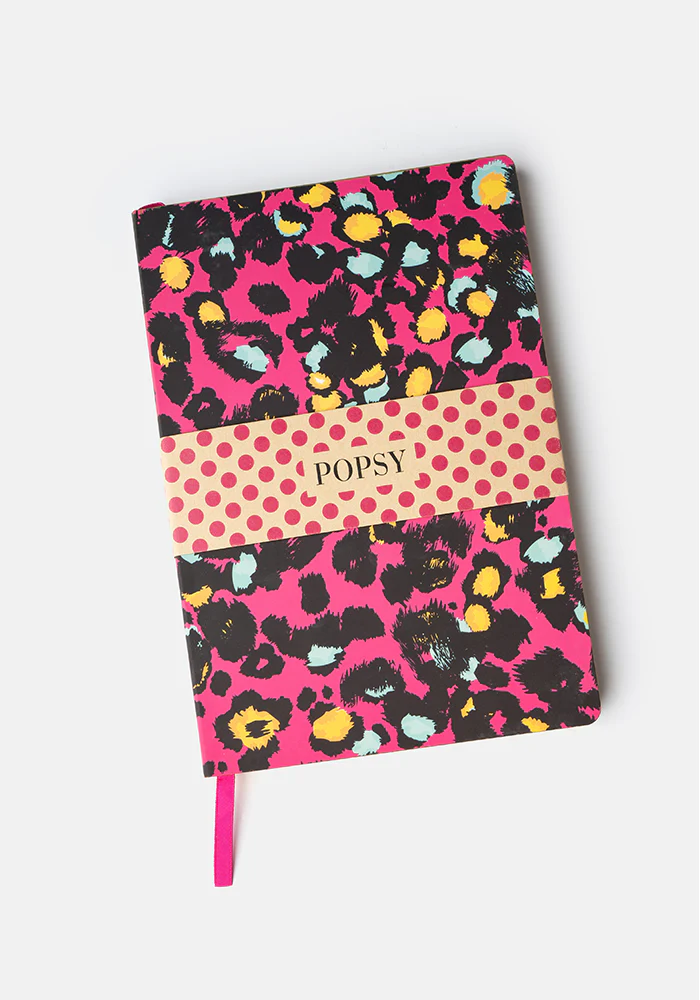 Cute Pink Animal Print Notebook - Colourful Quirky Journal Gift - Image 9