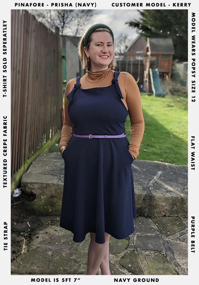 Prisha Navy Pinafore - Image 4