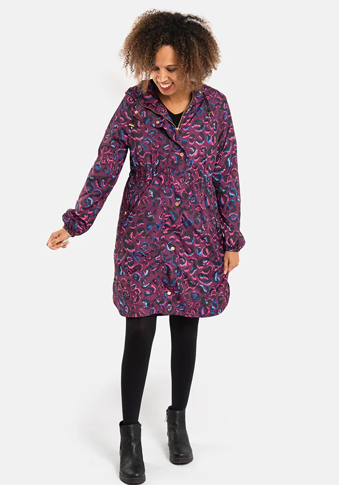 Purple Animal Print Popsy Coat - Image 3