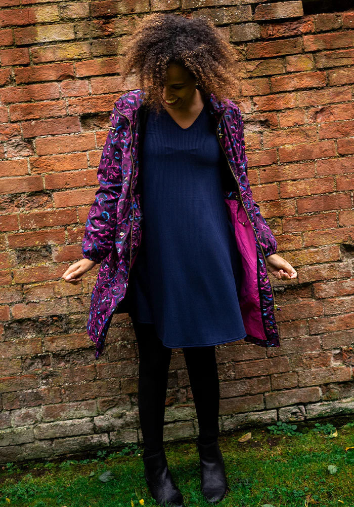 Purple Animal Print Popsy Coat - Image 5