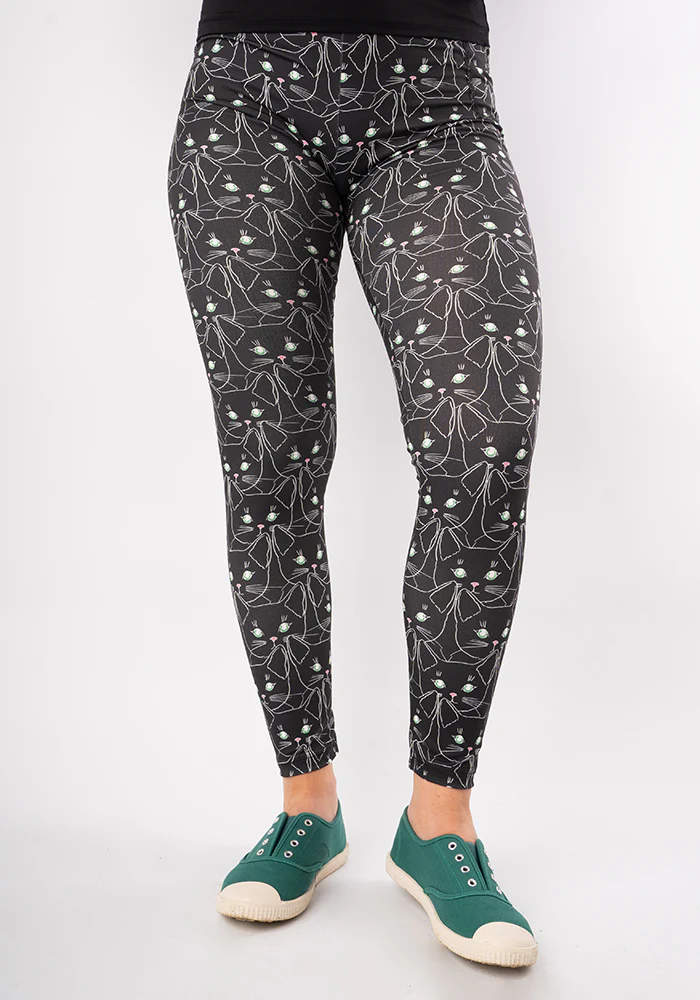 Rene Cat Face Print Popsy Leggings - Image 5