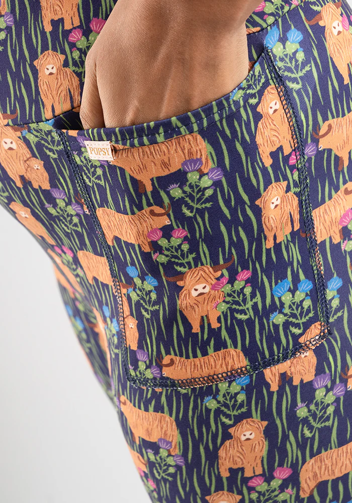 Rene Highland Cow Print Popsy Leggings - Image 3