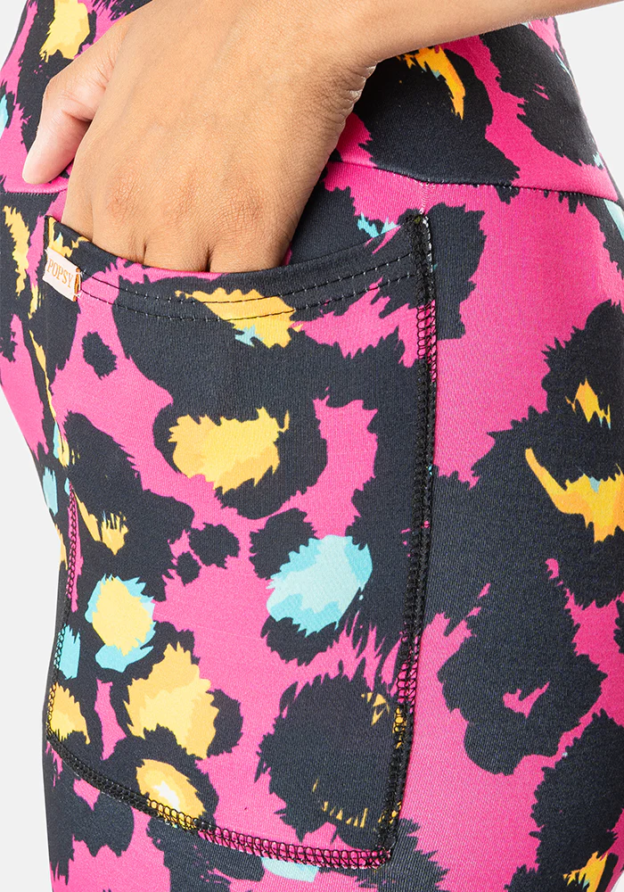 Rene Pink Animal Print Popsy Leggings - Image 4
