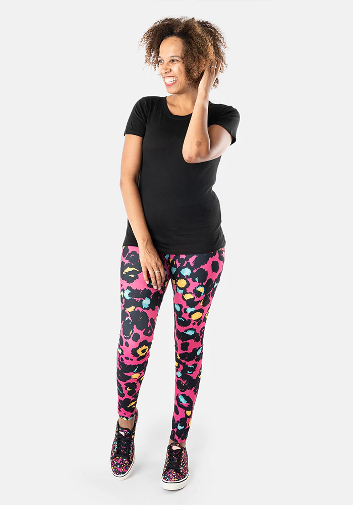 Rene Pink Animal Print Popsy Leggings - Image 5