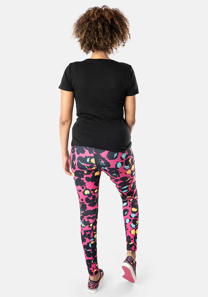 Rene Pink Animal Print Popsy Leggings - Image 6