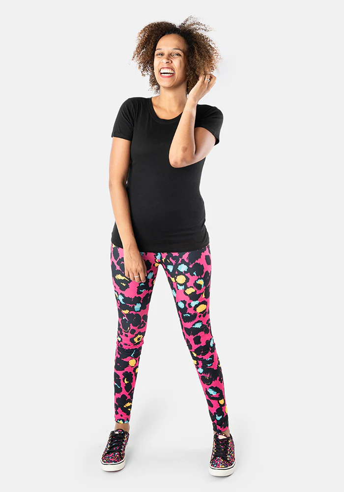 Rene Pink Animal Print Popsy Leggings - Image 7