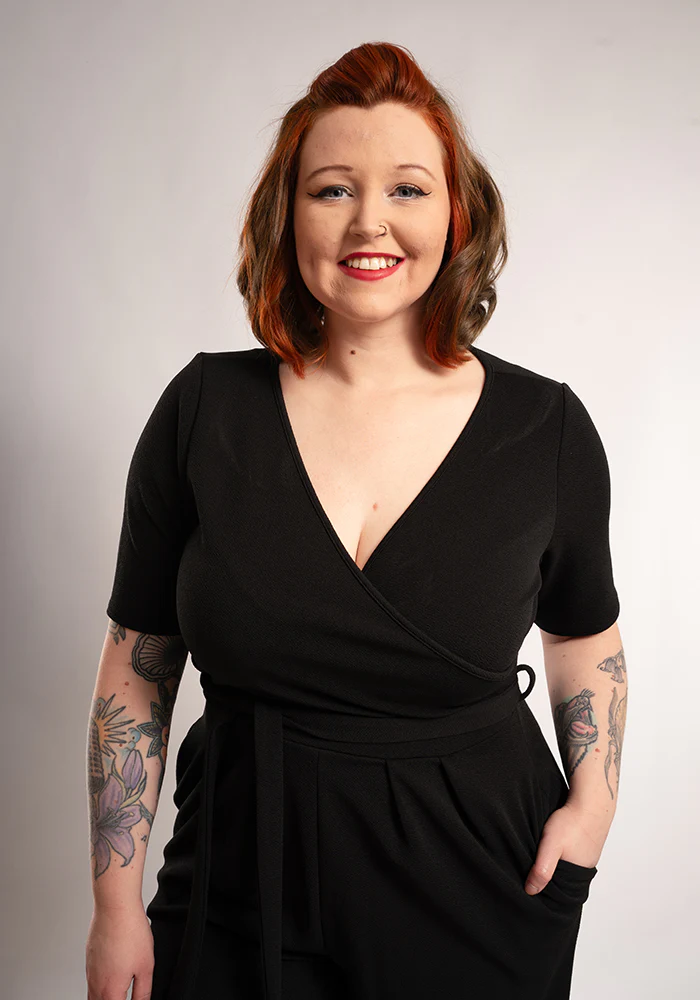 Sade Plain Black Full Length Jumpsuit - Image 3