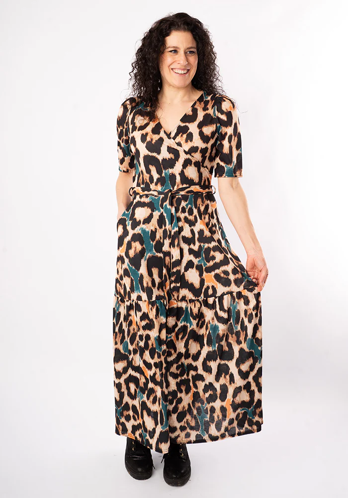 Sereena Large Scale Animal Print Midaxi Dress - Image 4