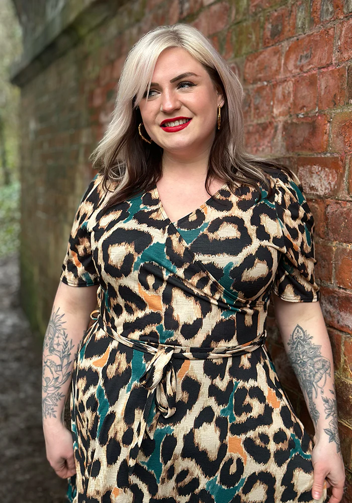 Sereena Large Scale Animal Print Midaxi Dress - Image 9