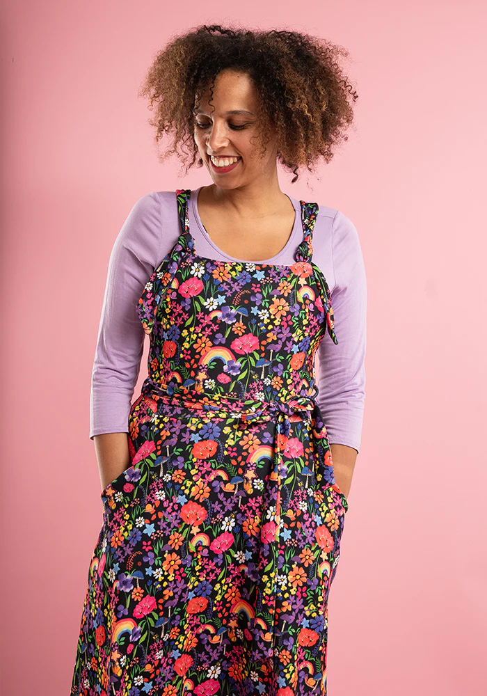 Tamar Rainbow Garden Print Pinafore - Image 12