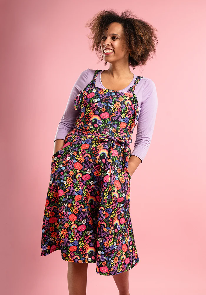 Tamar Rainbow Garden Print Pinafore - Image 8