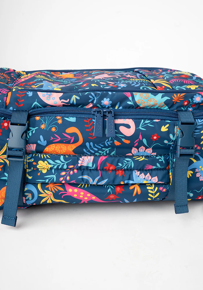 Teal Dinosaur Print Cabin Bag - Image 4