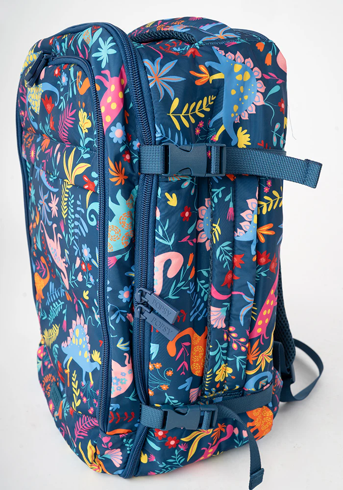 Teal Dinosaur Print Cabin Bag - Image 5
